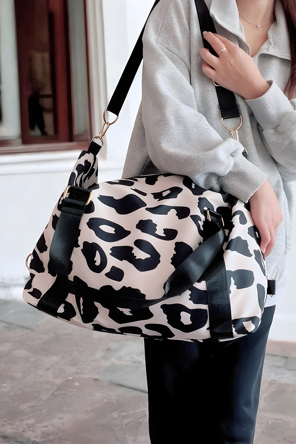 Leopard Travel Bag Black