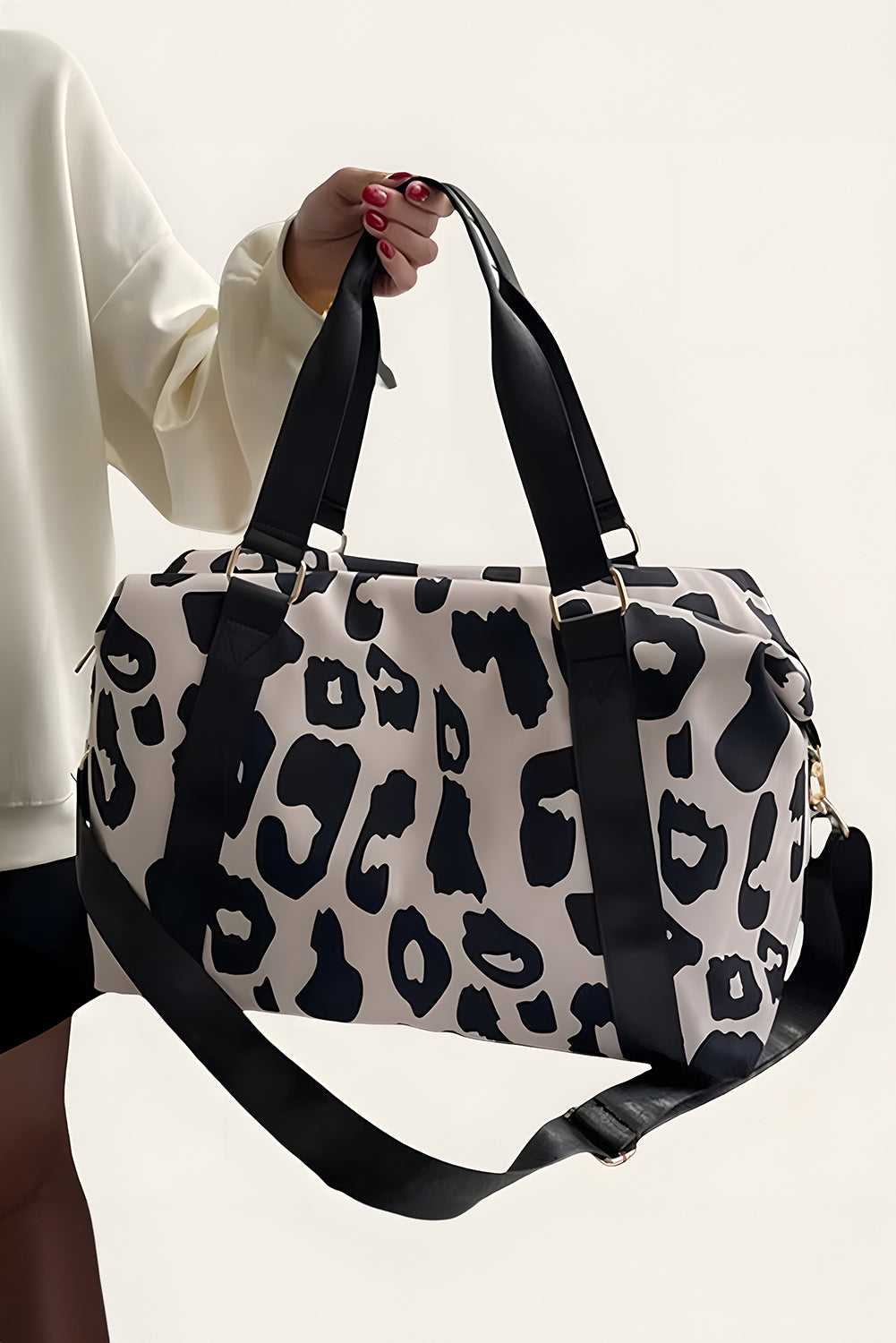 Leopard Travel Bag Black