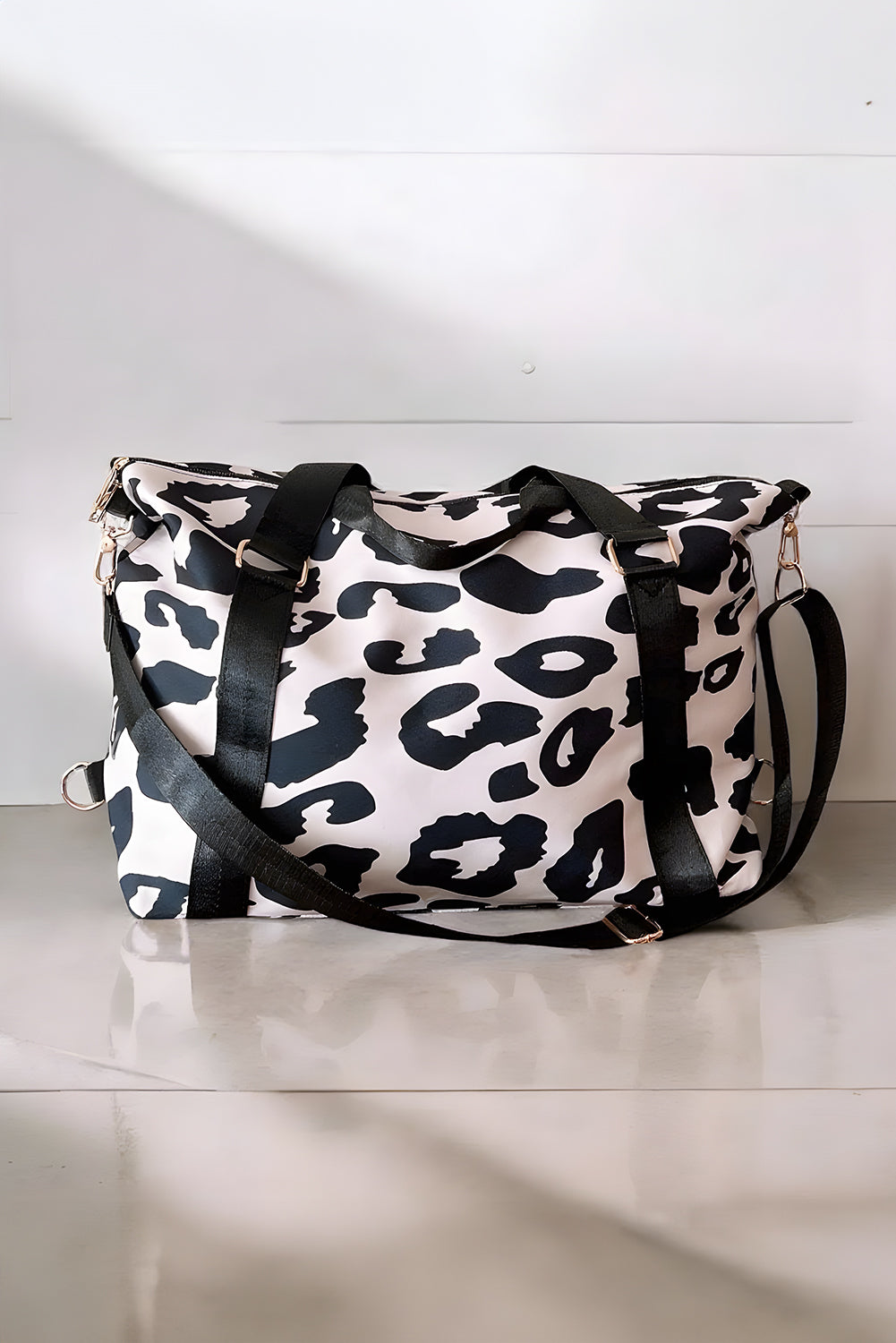 Leopard Travel Bag Black