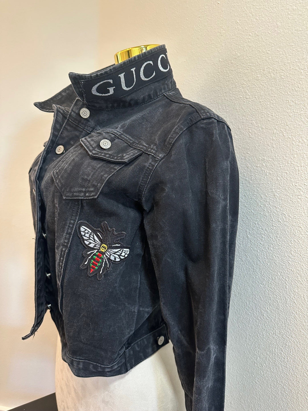GUCCI INSPIRED BLACK CUSTOM DENIM