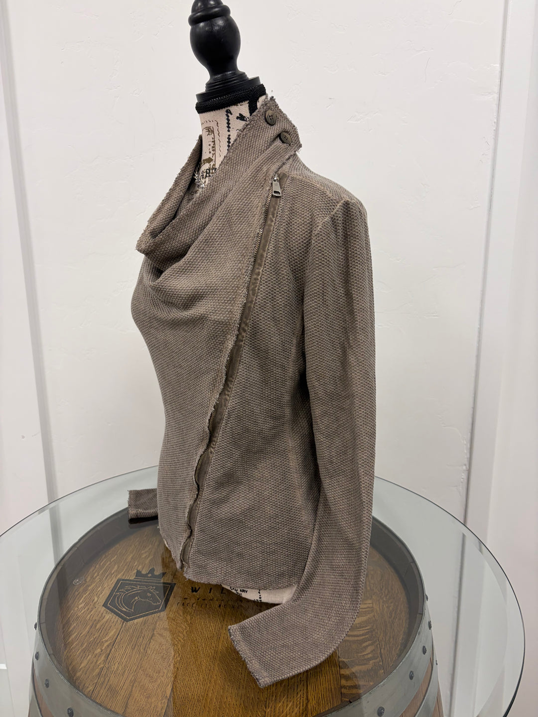 Asymmetrical Top Taupe