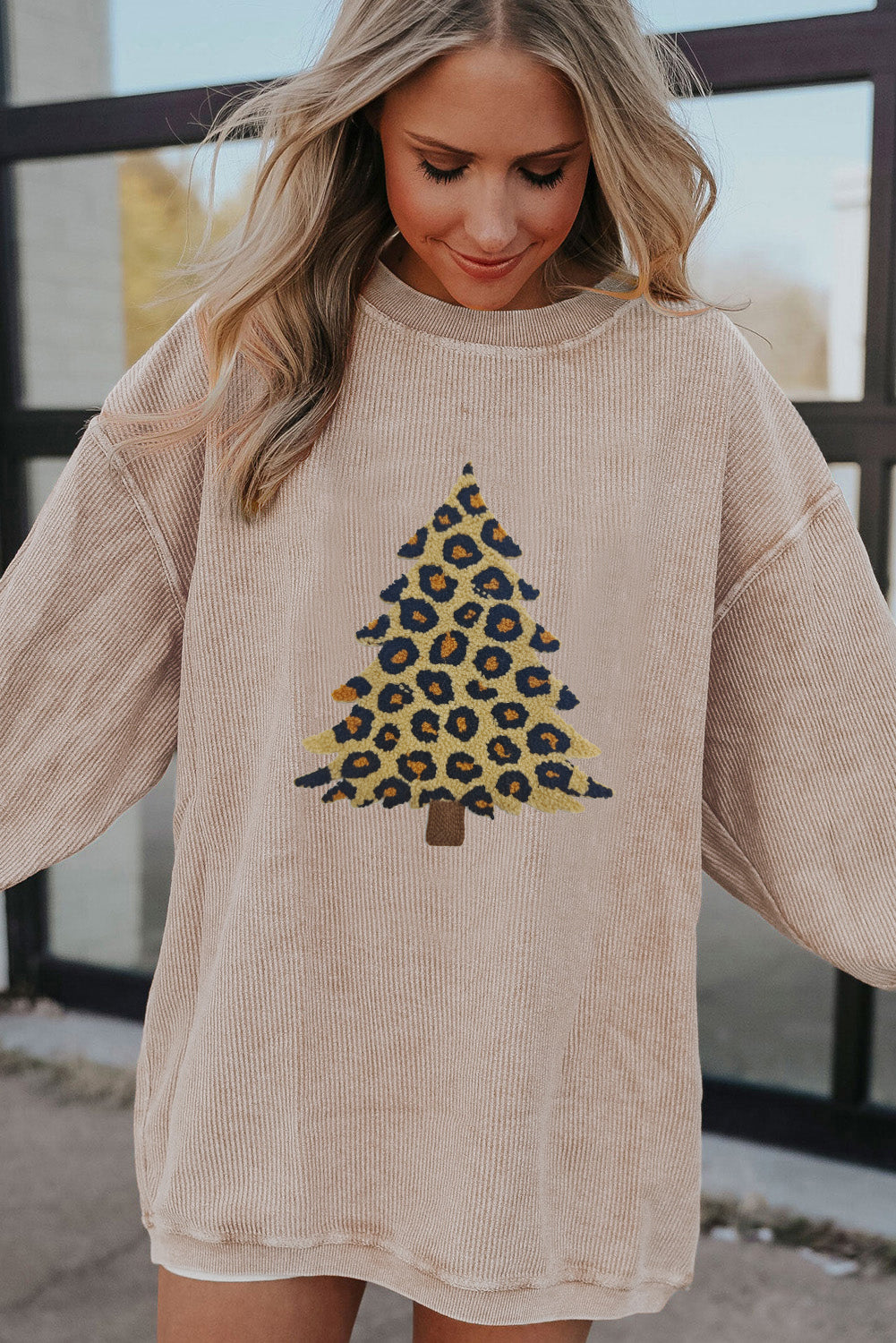Leopard Christmas Tree Sweater