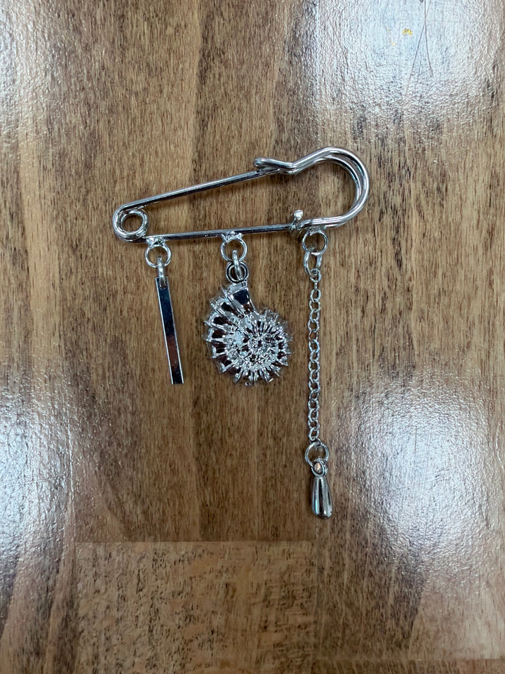 Safety Pin Brooch Shell