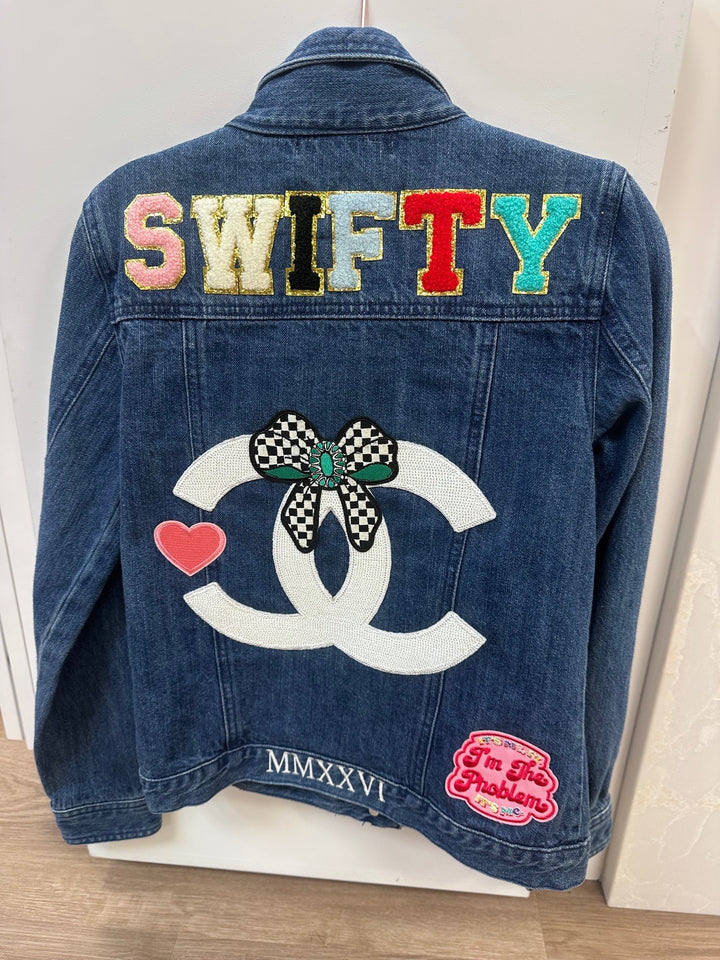 Custom Swifty Denim Jacket-Girls LG