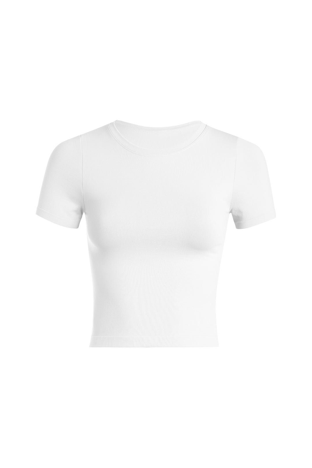 SMOOTH THICK BANDED TEE WHITE