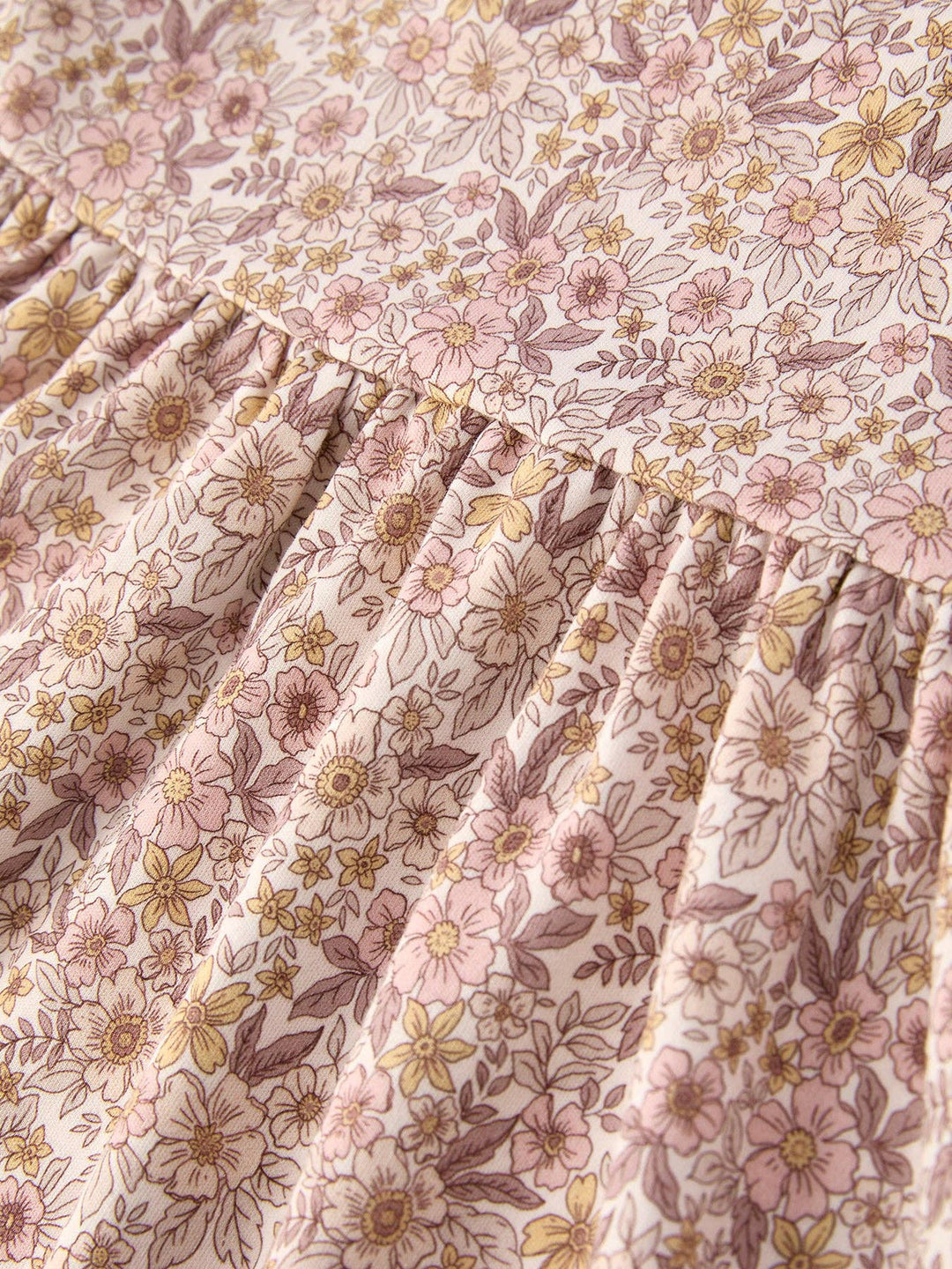 Summer Floral Girls Bow Spaghetti Strap Ruffle Dress