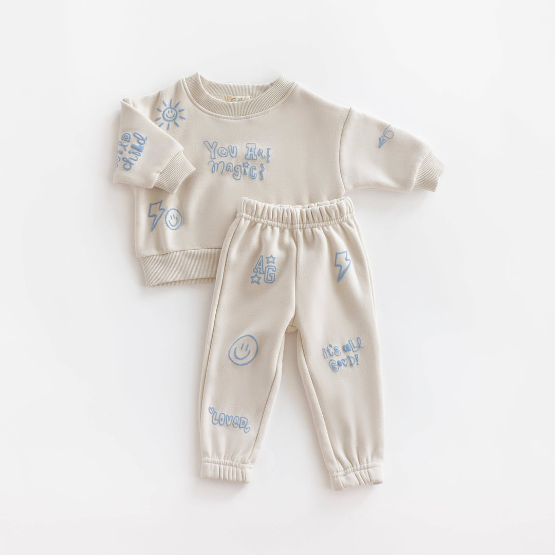 You Are Magic Sweat Set: Heathered Oatmeal / 5-6T