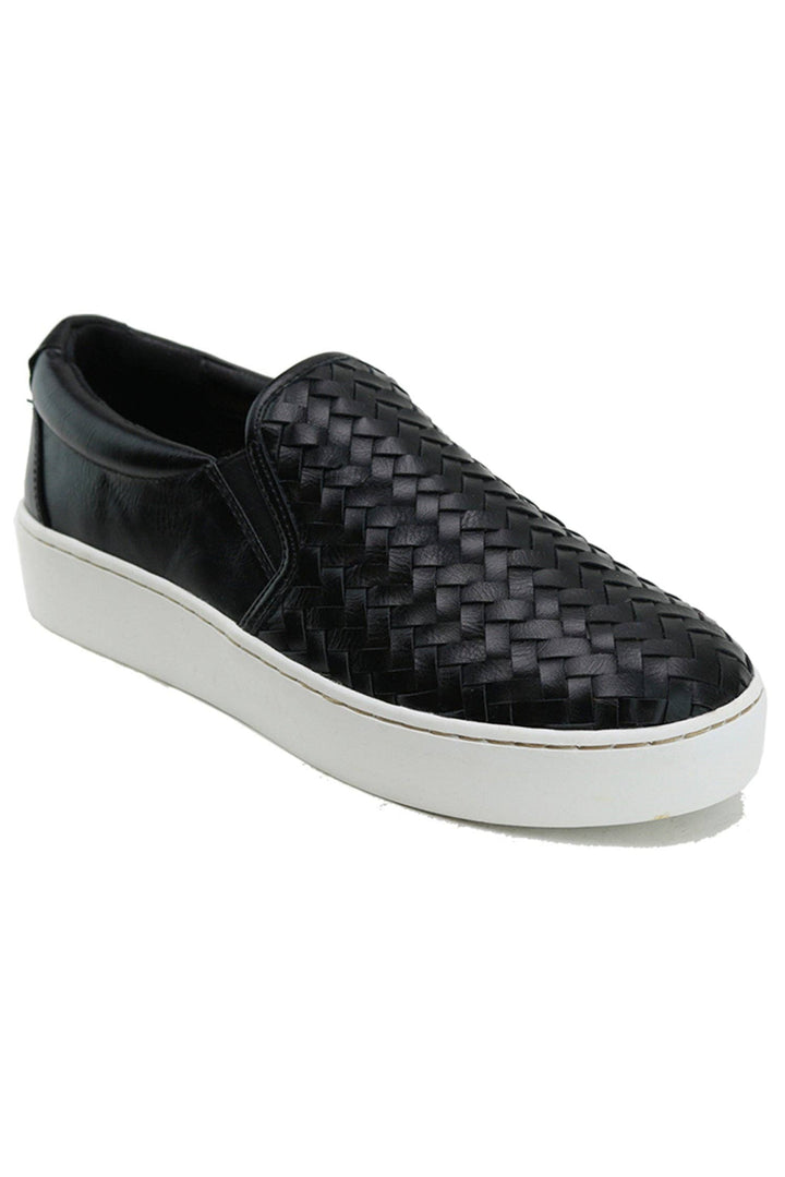 LUKE-03 Slip-On Platform Sneakers: Black