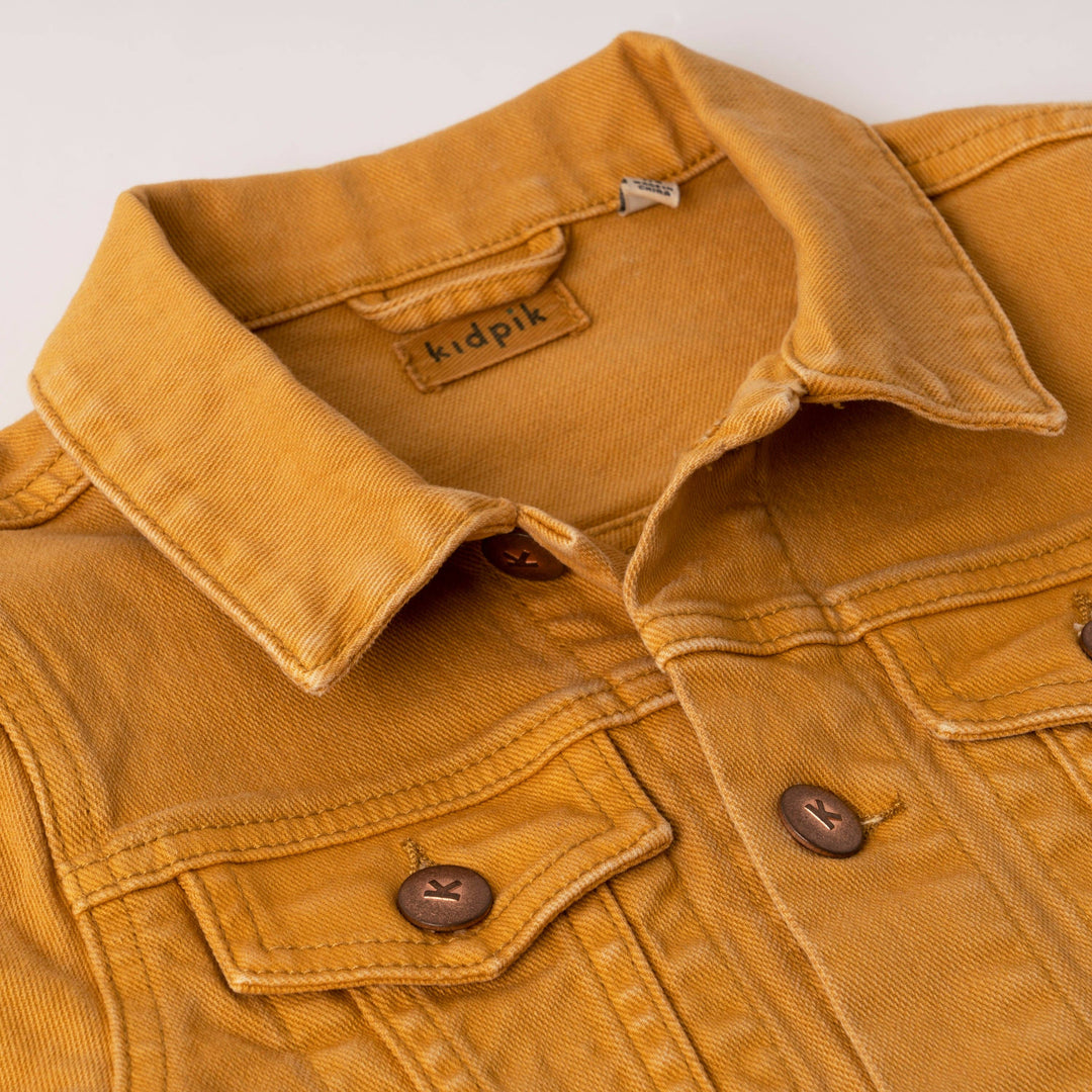 Colored Jean Jacket: Oyster