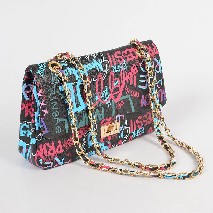 Graffiti Gradiating Clutch: Multicolor