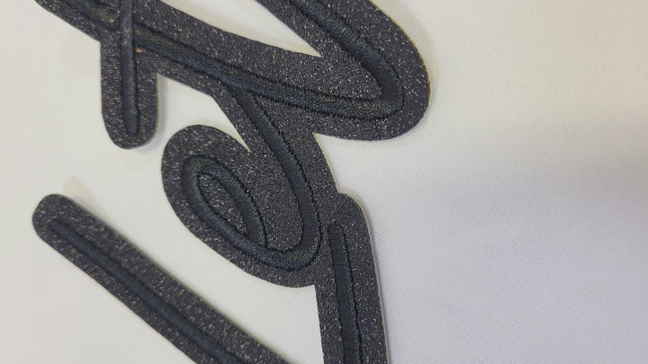 Black Glitter Let Them Iron-On Patch: Medium 5"