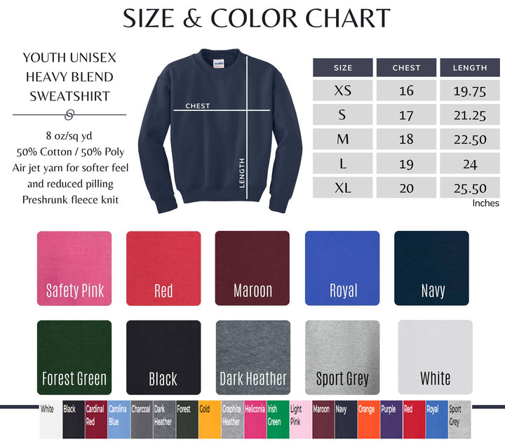 Glitter Christmas Sweatshirt/ Sparkle  Youth Sweatshirt : Safety Pink / Youth XL