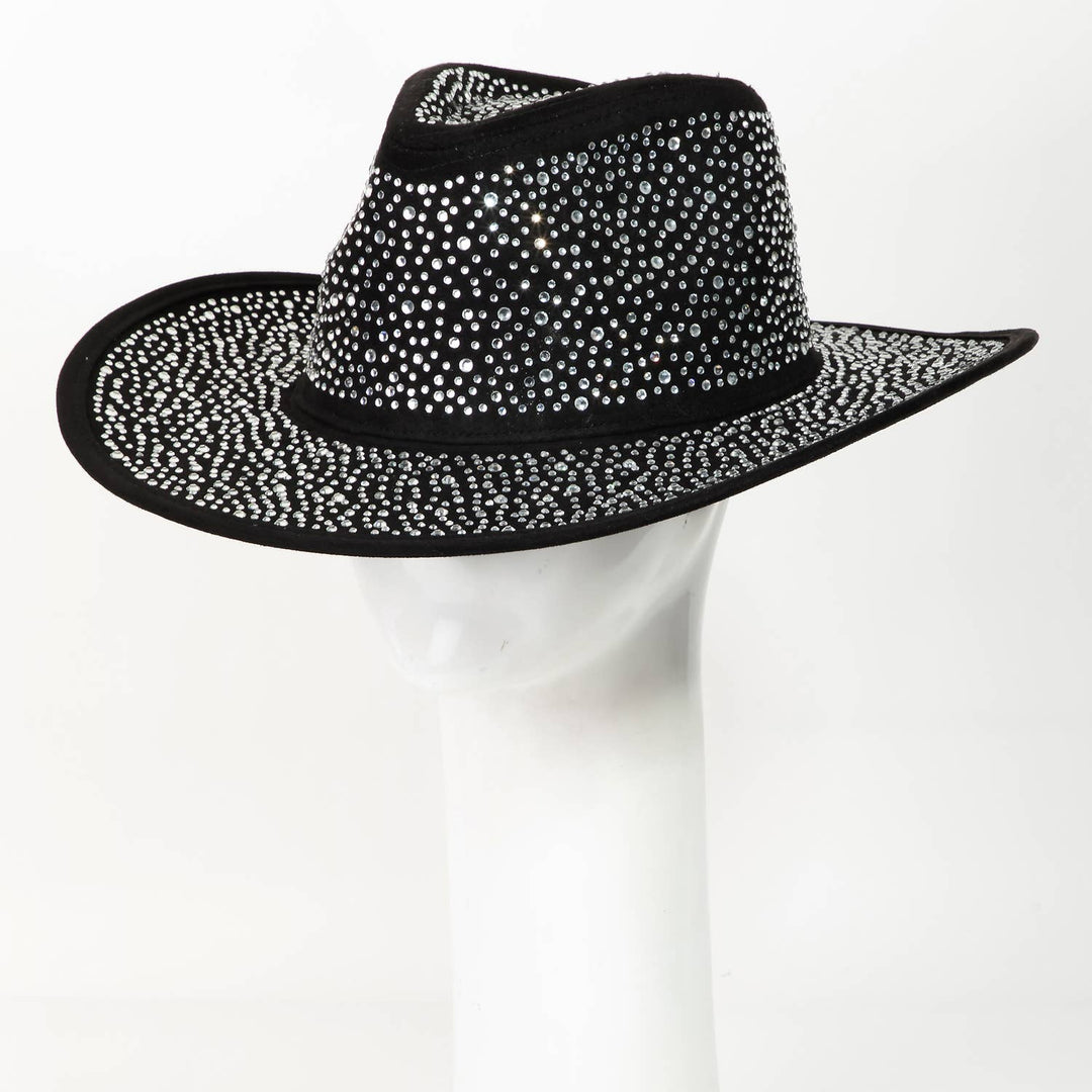 Western Rhinestone Studded Cowboy Hat: PU