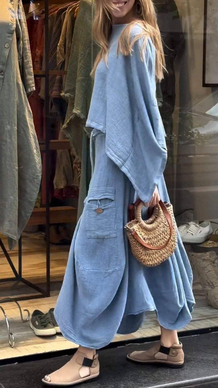 Washed Relaxed Two-Piece Set: YELLOW / 1-2-2-1 / S-M-L-XL