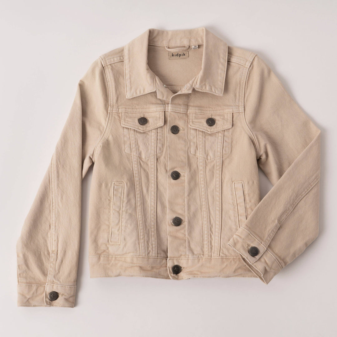 Colored Jean Jacket: Oyster