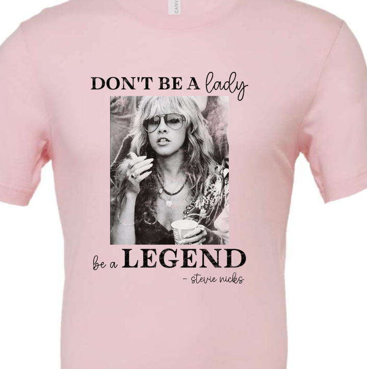 Don't Be A Lady, Be A Legend Tee: Heather Stone / X-Large