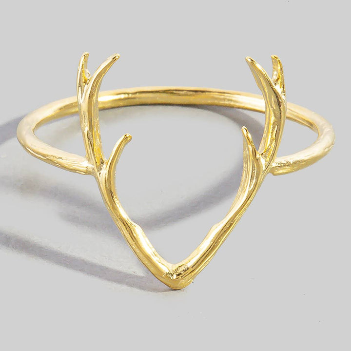 Antler Crown Statement Band Ring