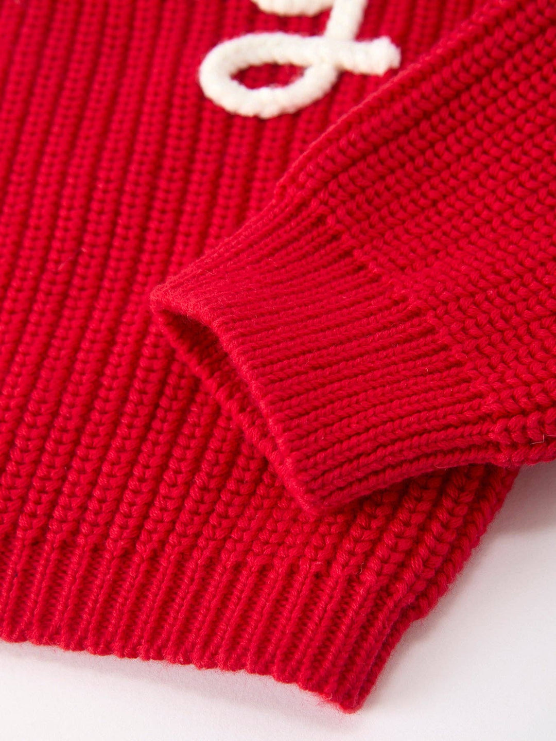Mom and Me Winter Christmas Red "merry" Pullover Sweater: Adult