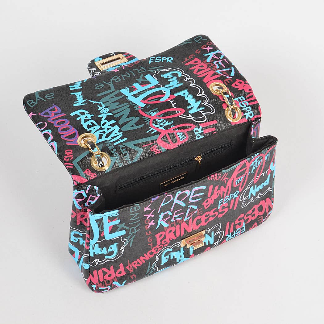 Graffiti Gradiating Clutch: Multicolor