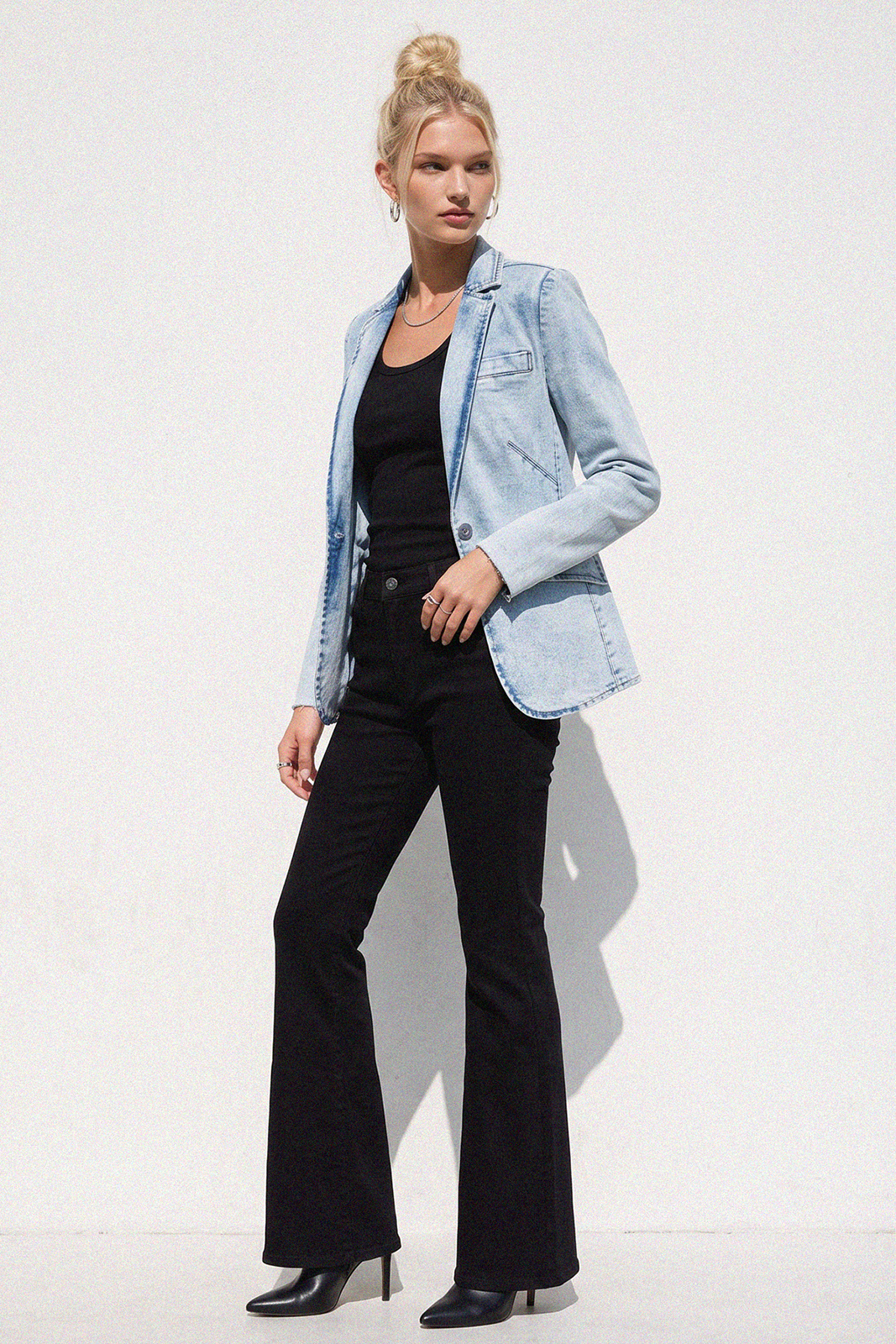 PREMIUM STRUCTURED LINED DENIM BLAZER