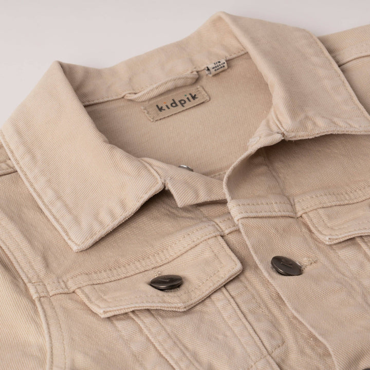 Colored Jean Jacket: Oyster