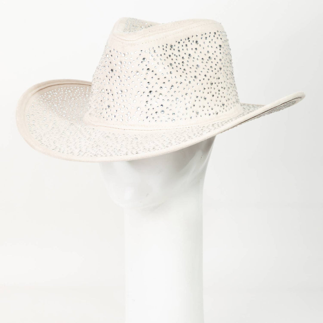 Western Rhinestone Studded Cowboy Hat: PU