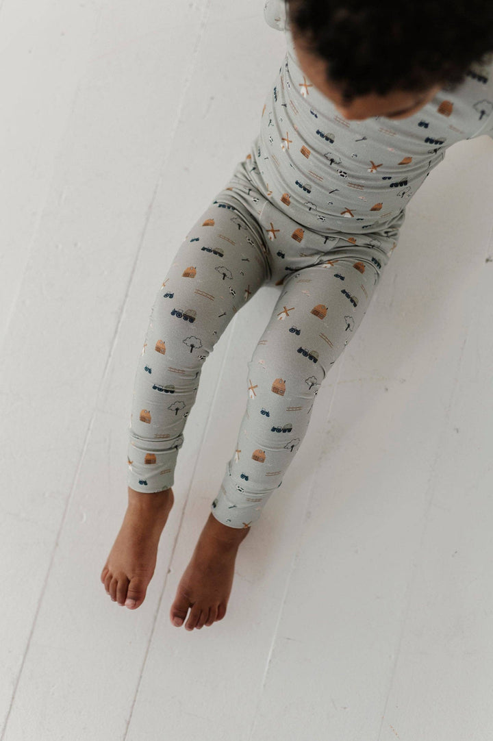 Babysprouts Short Sleeve Lounge Set: Dirt Bikes