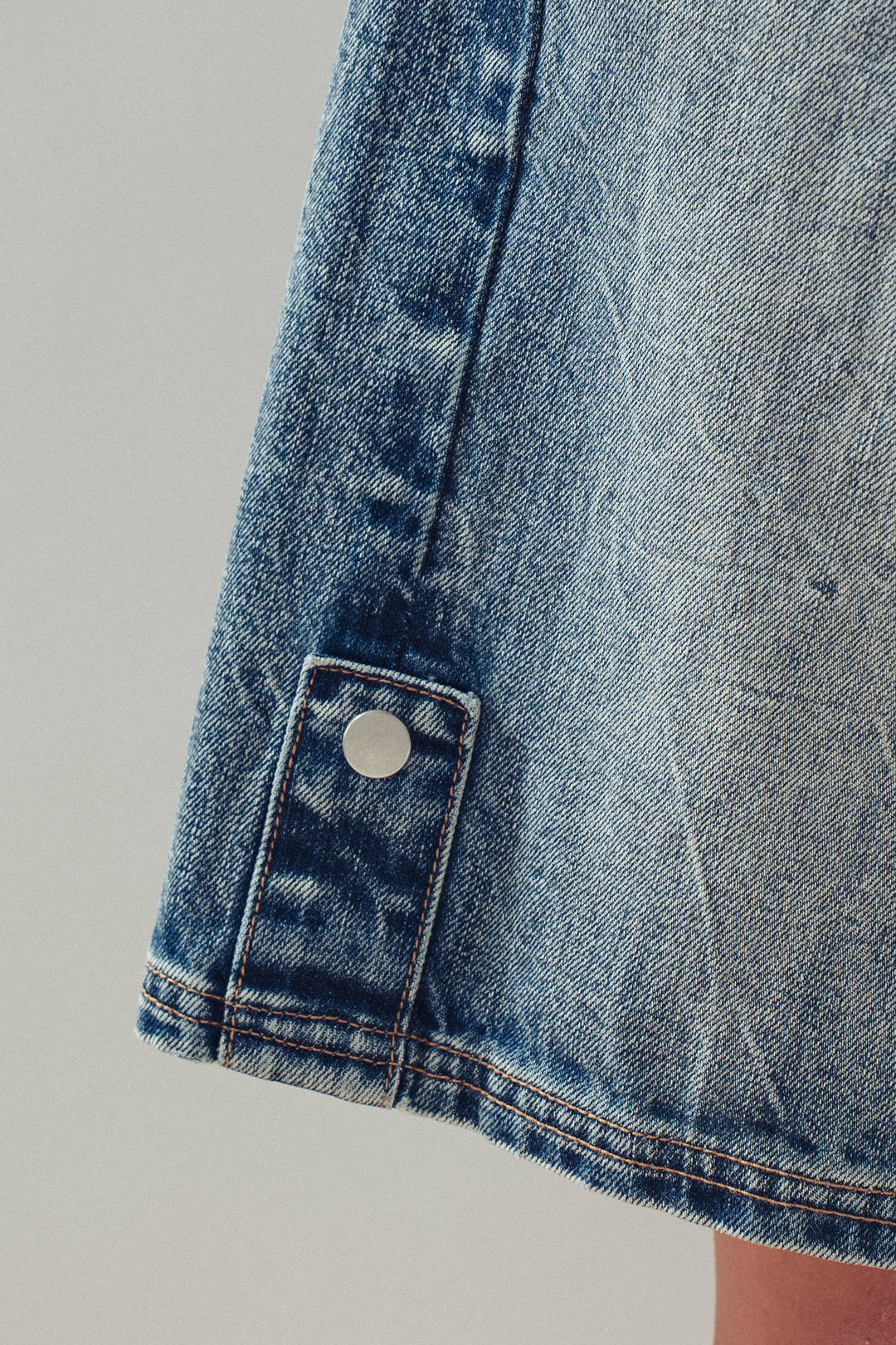 Wide-Leg Utility Denim Bermuda Shorts