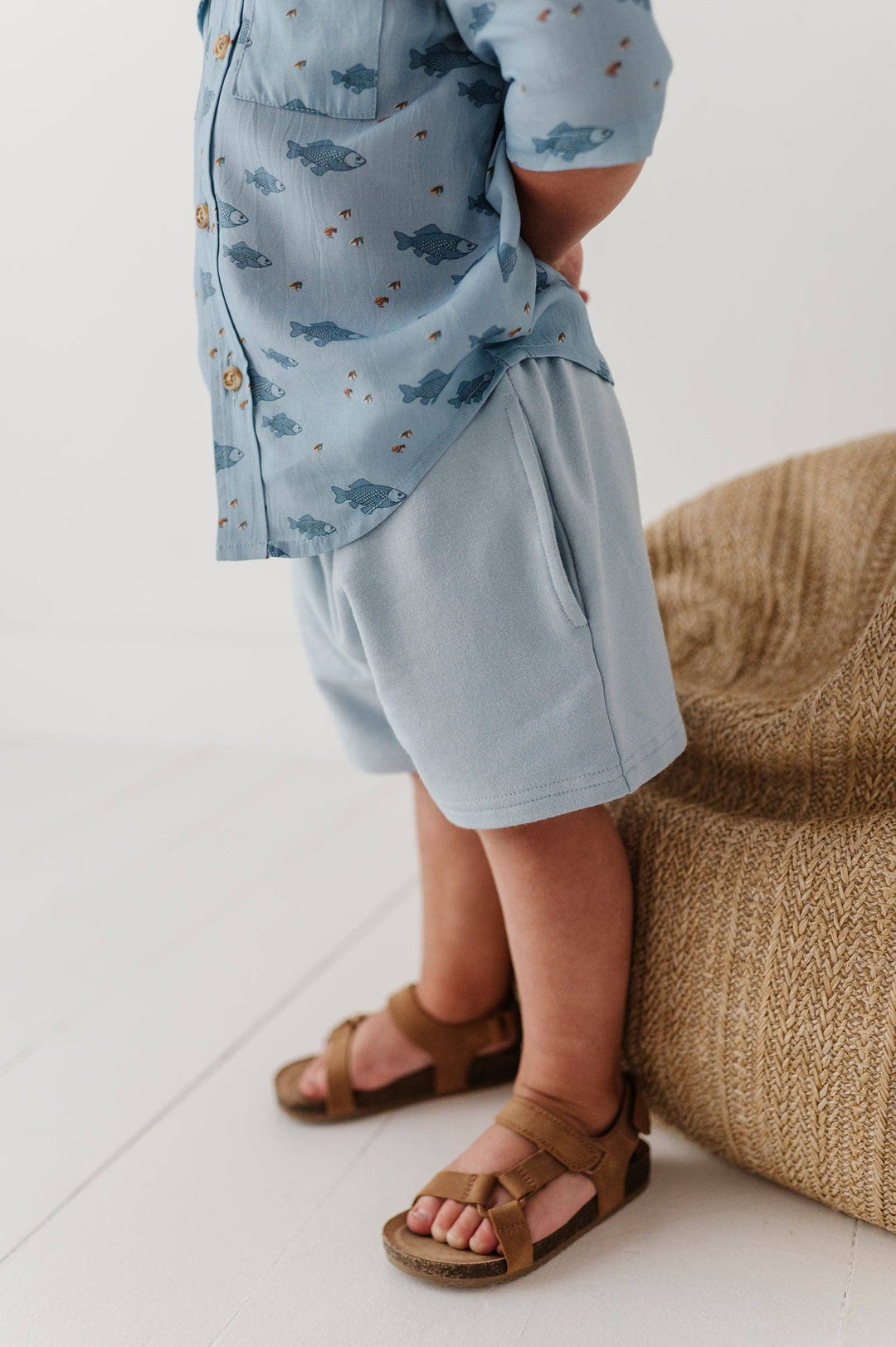 Babysprouts Boy's Everyday Shorts: Storm Cloud