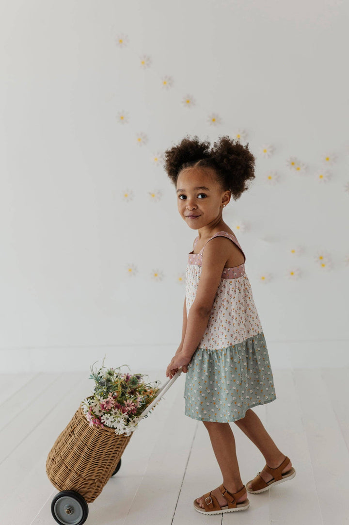Babysprouts Wide Strap Dress: Embroidery Floral