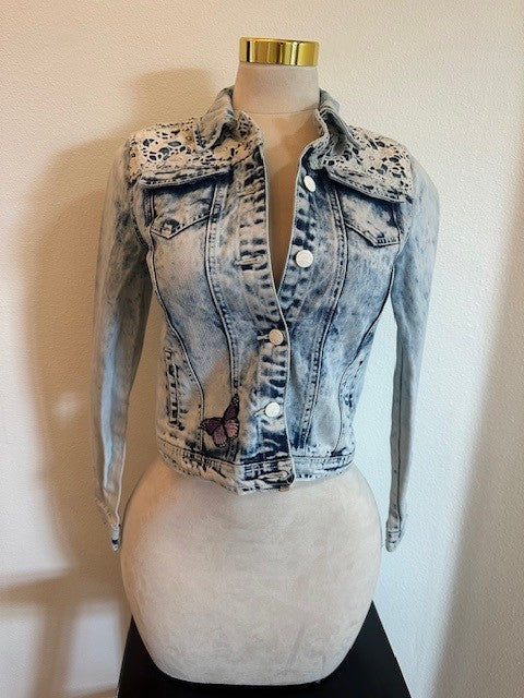 BUTTERFLY GUCCI INSPIRED CUSTOM DENIM