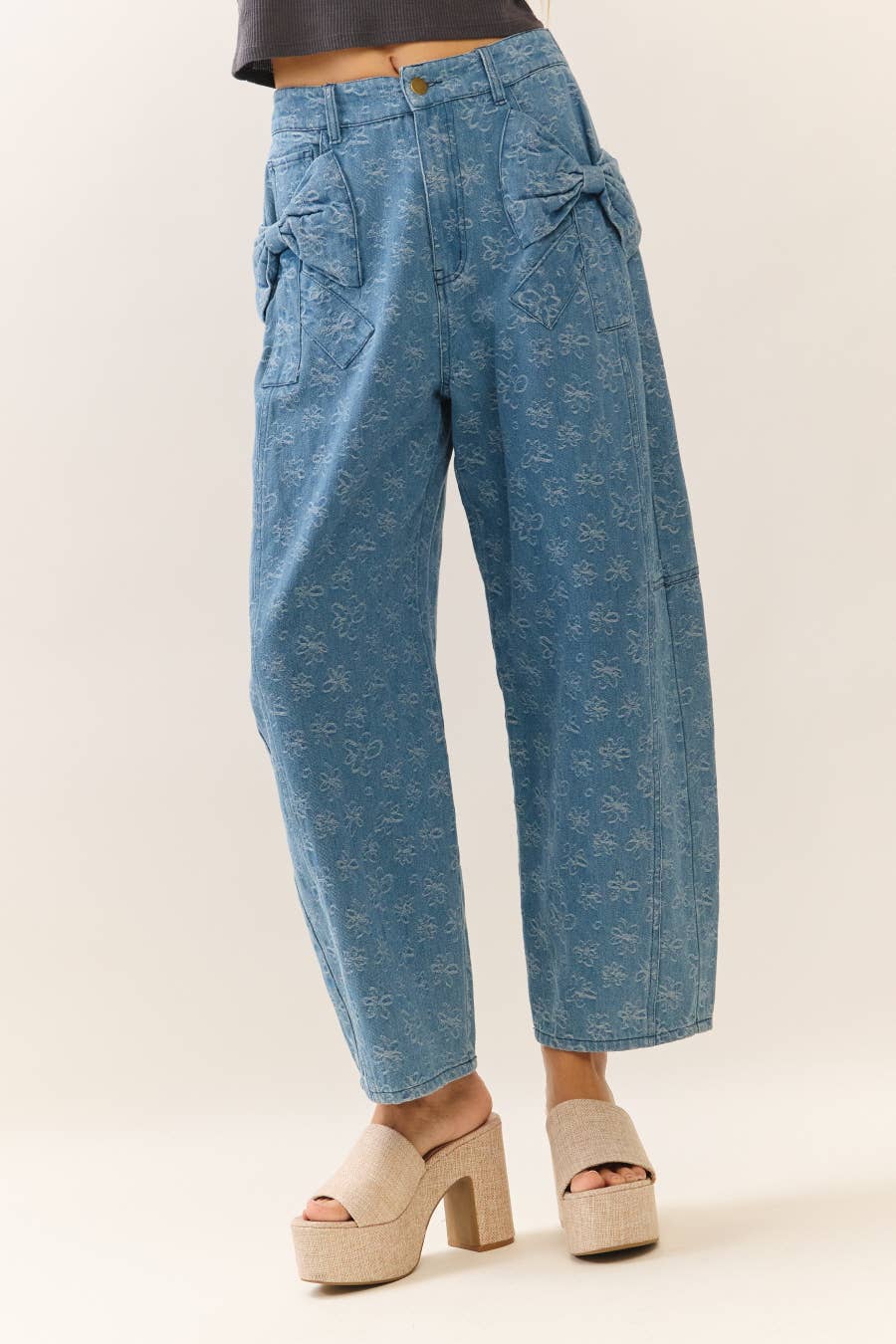 Washed Denim Pants