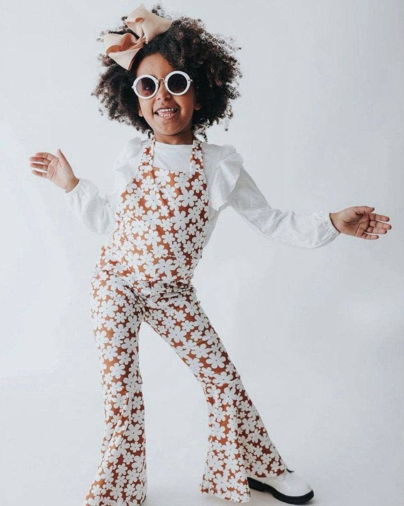 Andi Pleated Bell Bottom Jumpsuit - Flower Child Girls