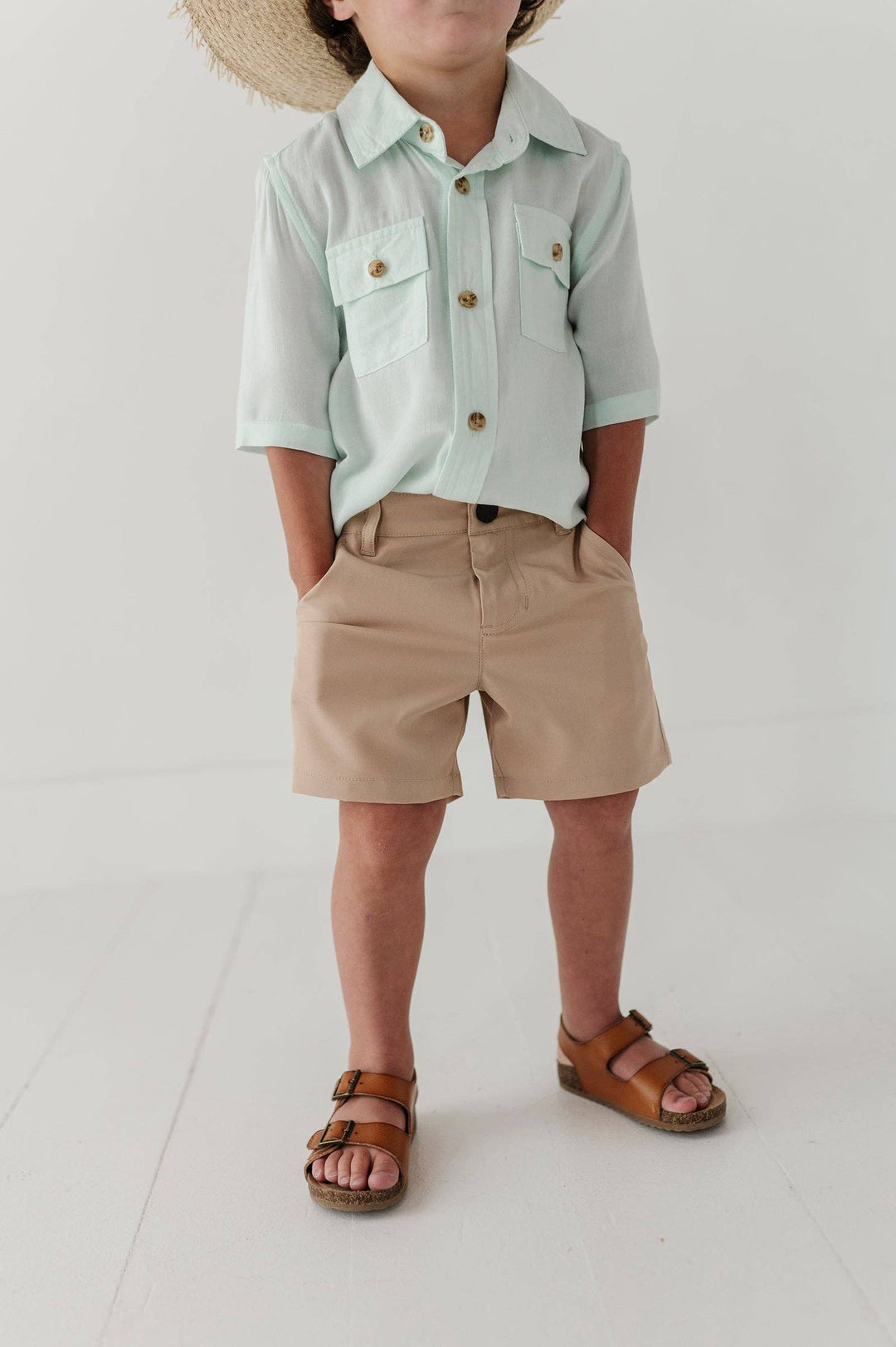 Babysprouts Boy's Dressy Shorts: Khaki
