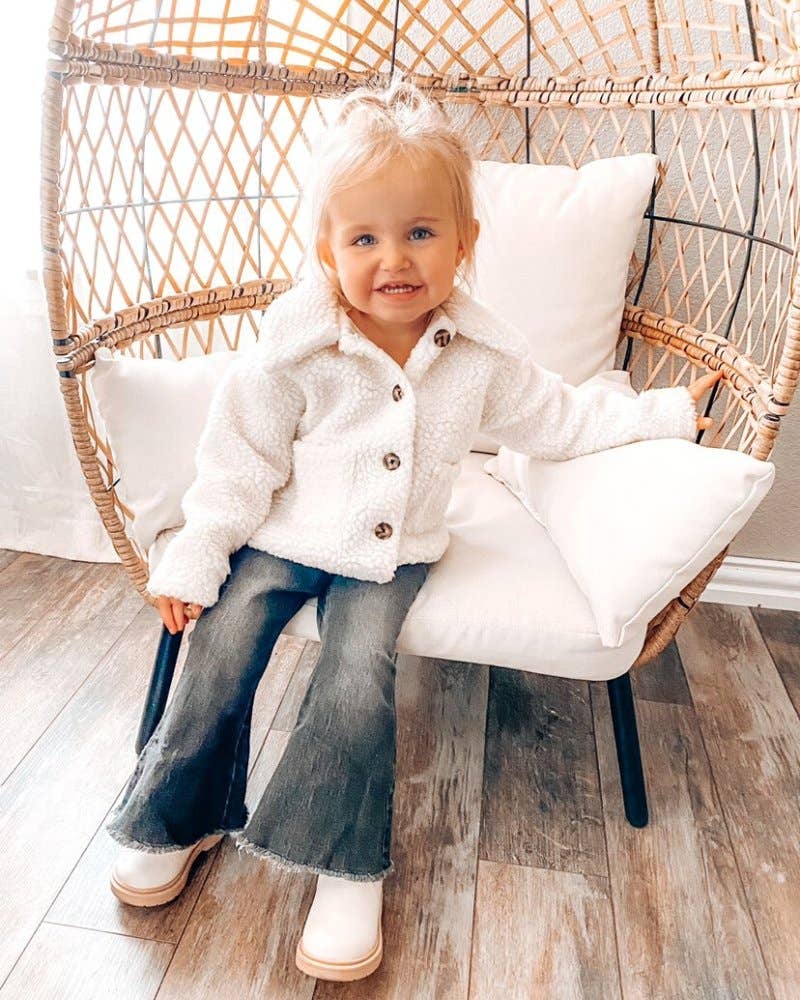 Stevie Teddy Jacket - Ivory: 3T / Child