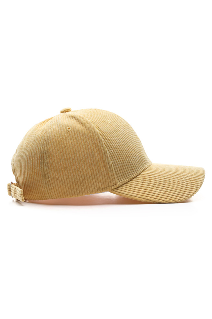 Corduroy Baseball Cap Unisex Winter Warm Outdoor_CWAH0517: BEIGE / (OS) 2