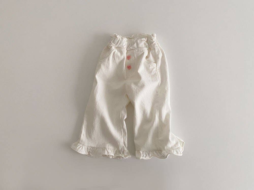 Ruffle Hem Baby Cotton Pants