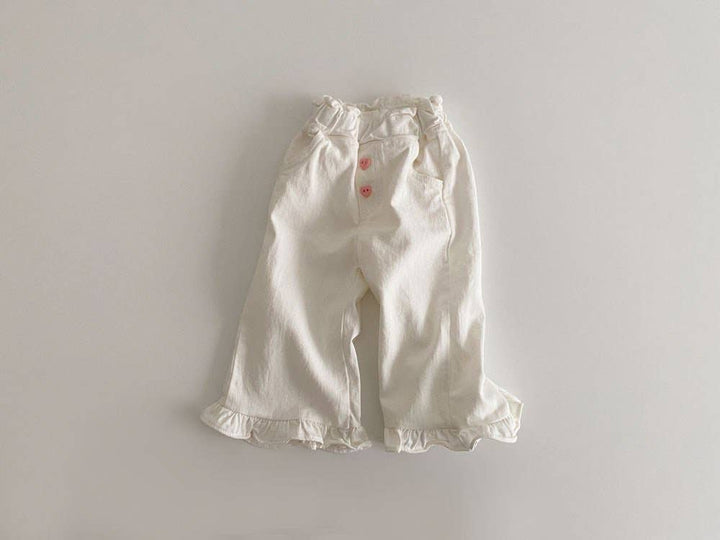 Ruffle Hem Baby Cotton Pants