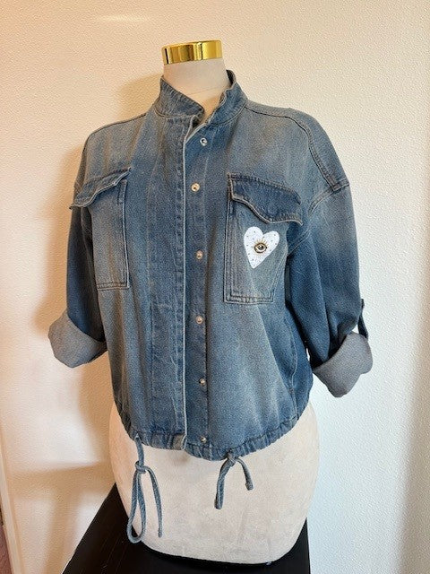 CHANEL INSPIRED CUSTOM DENIM JACKET