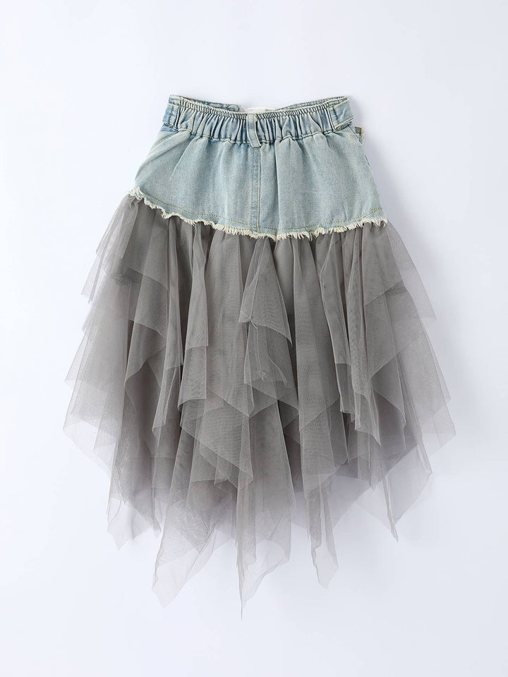 Girls Denim Tulle Skirt: 10/12