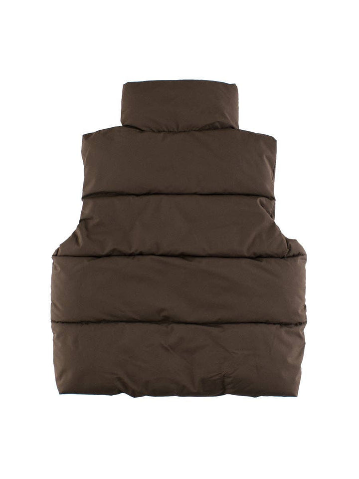 Style Kids Unisex Outerwear: Sleeveless Single Breasted Coat for Children: Coffee / 110 (3-5Y)
