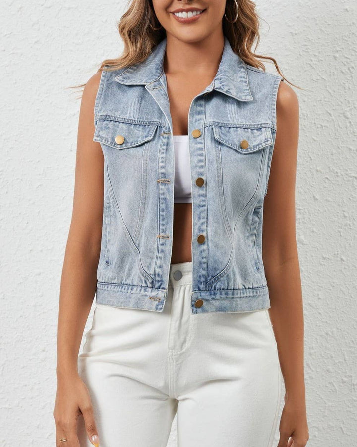 Street Style Loose Casual Denim Vest