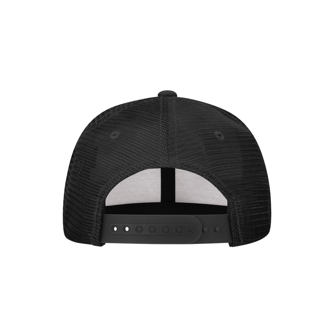Decky 5010 - Kids Youth Trucker Hat, Flat Bill Snapback - 50: Black