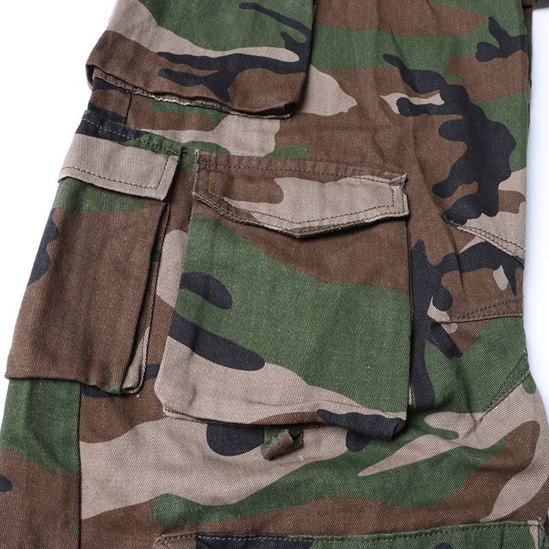 Camouflage Strapless Wide Leg Jumpsuit