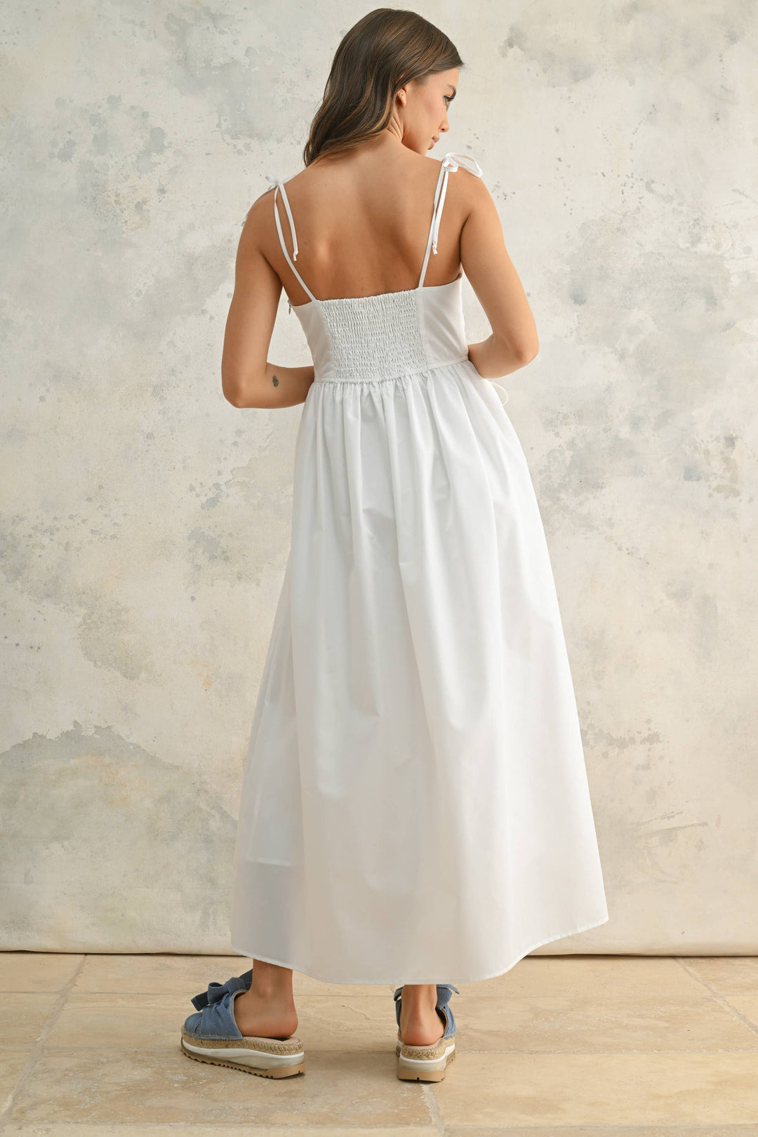BOW TIE FRONT DETAIL DRESS