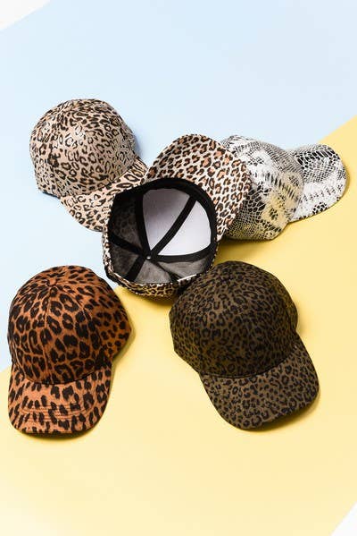 ANIMAL PRINT BASE BALL CAPS  | 40HW710: A
