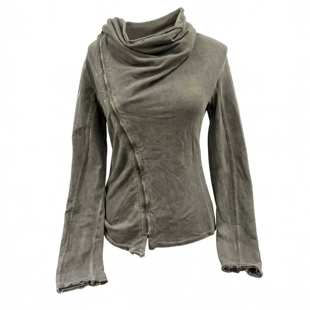 Asymmetrical Top Charcoal