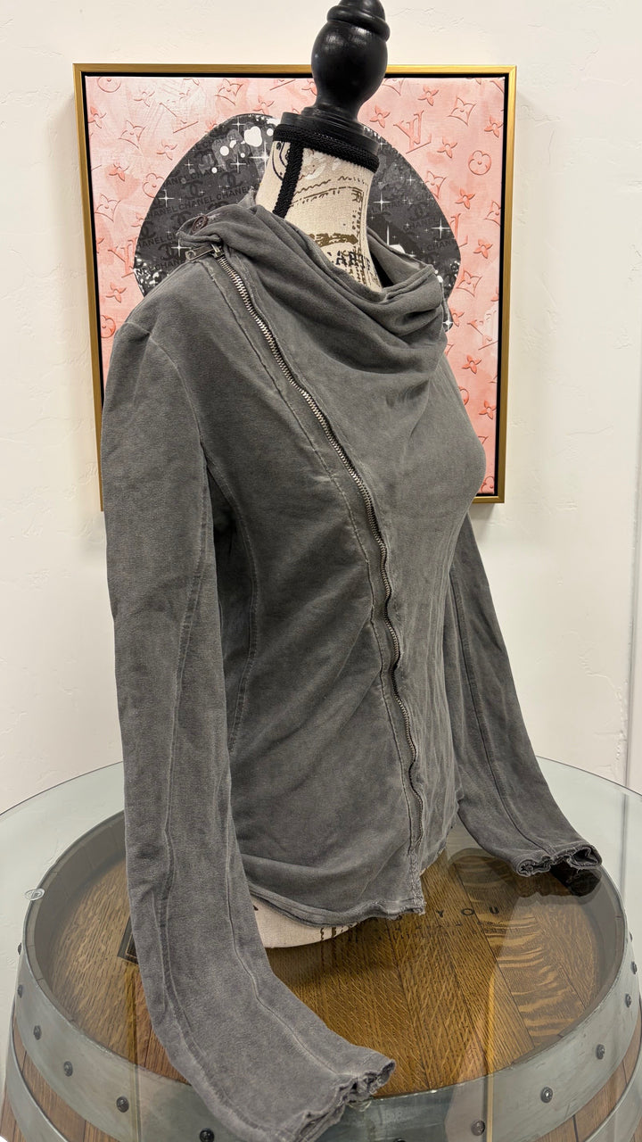 Asymmetrical Top Charcoal