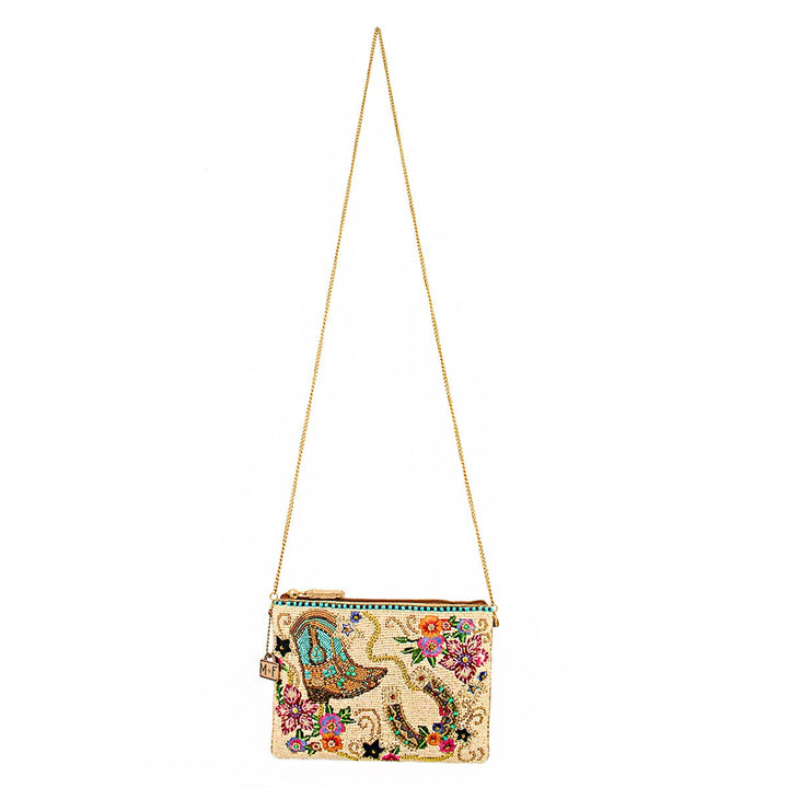 On The Range Western Boots and Horseshoe Ivory Beaded Mini