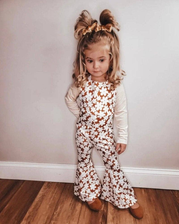 Andi Pleated Bell Bottom Jumpsuit - Flower Child Girls